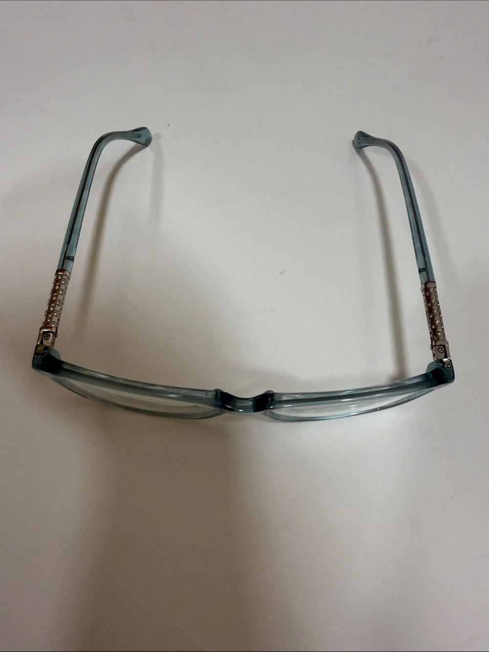 NWT Teddi Badgley Mischka Women's Clear Teal  Turquoise Ophthalmic Frame Glasses